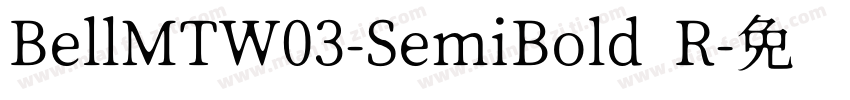 BellMTW03-SemiBold R字体转换